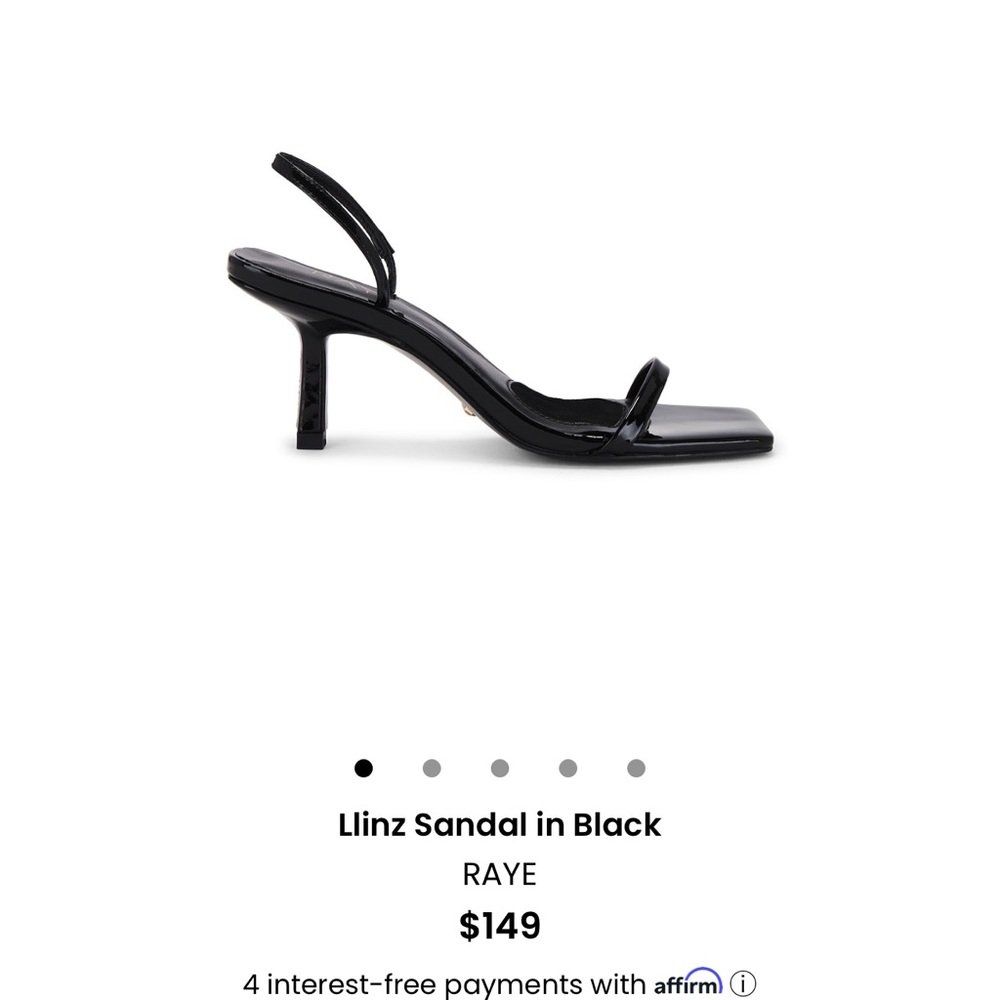 NWOT Raye x Revolve Llinz Black Heels Sandals Square Toe 8